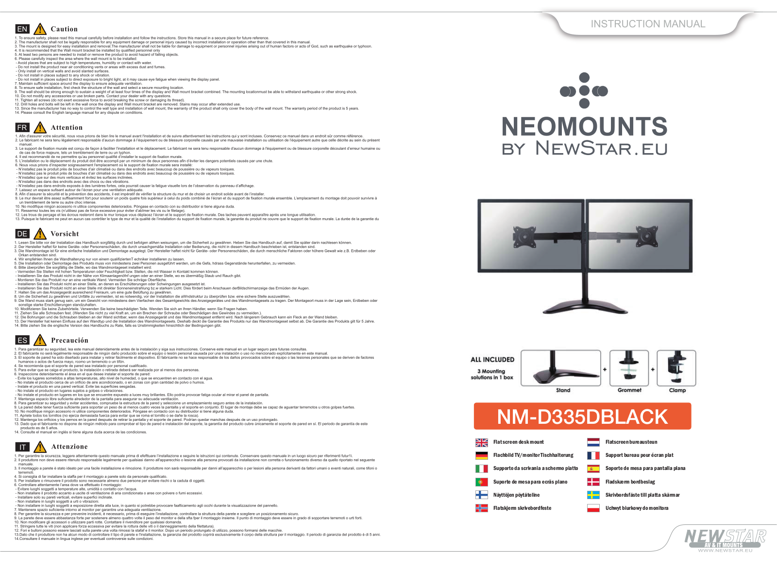 Newstar NM-D335DBLACK User Manual