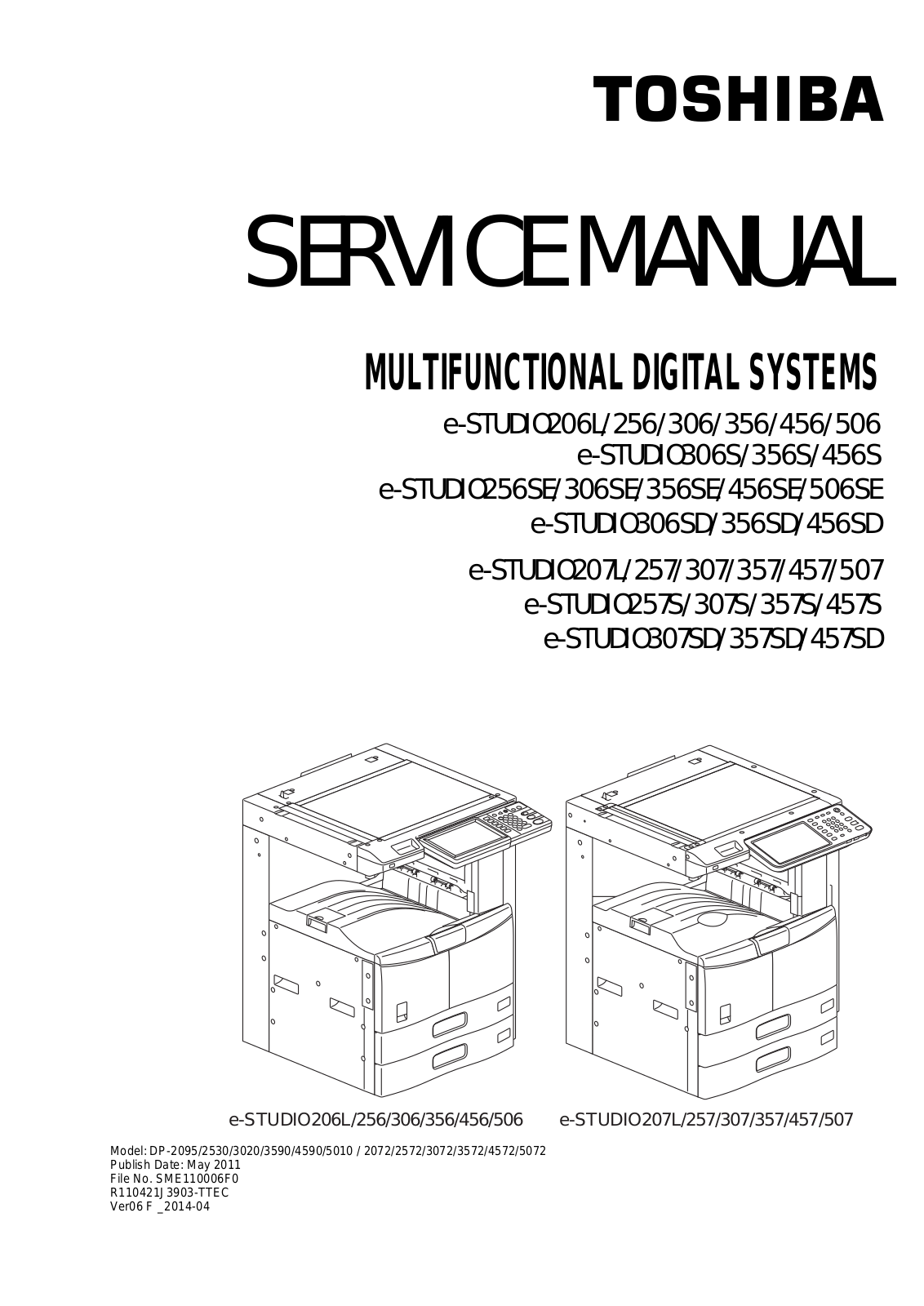 Toshiba e-STUDIO 206L, e-STUDIO 256, e-STUDIO 306, e-STUDIO 356, e-STUDIO 456 Service Manual