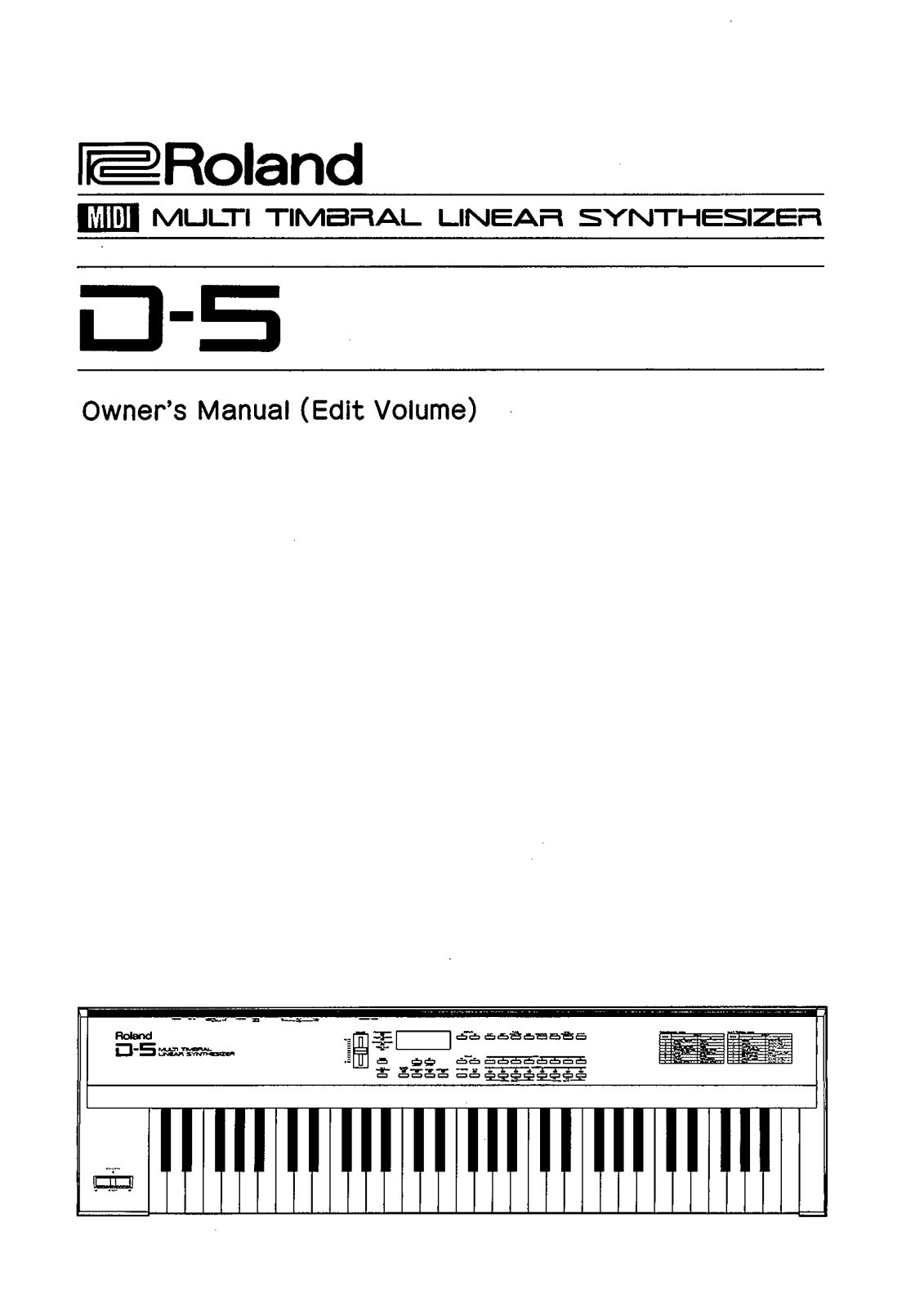 Roland D 5 Service Manual