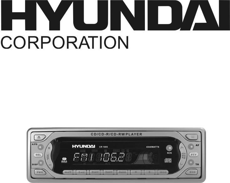 Hyundai CR 1005 User Manual