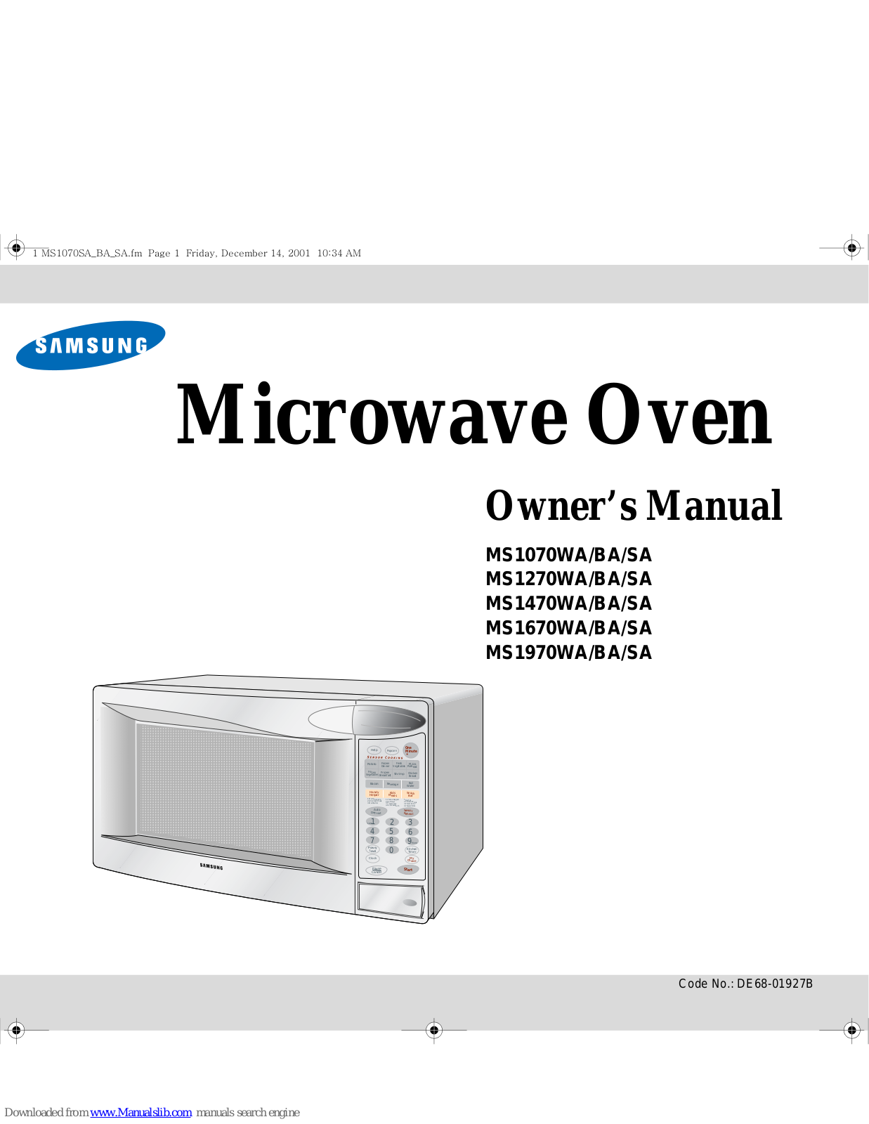 Samsung MS1470WA Owner's Manual