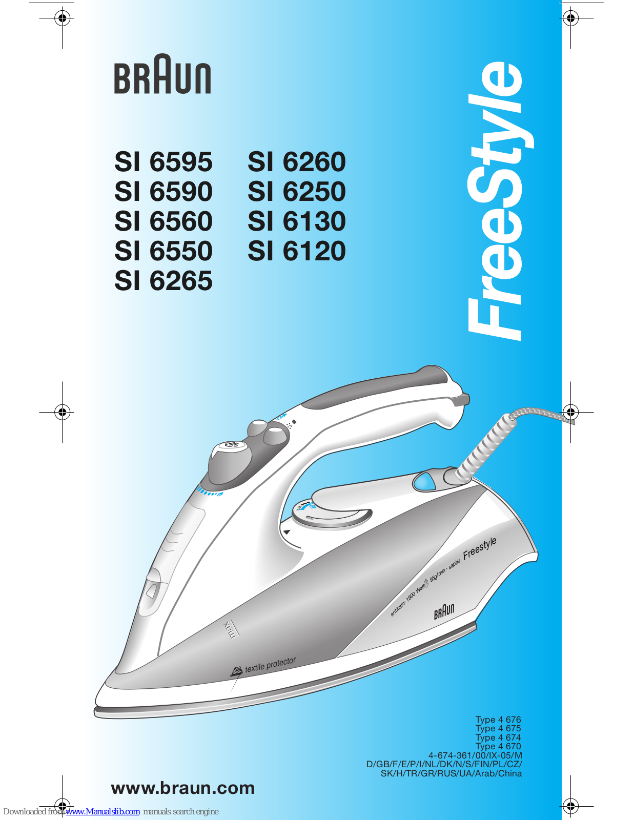 Braun SI 6595, SI 6260, SI 6590, SI 6250, SI 6560 User Manual