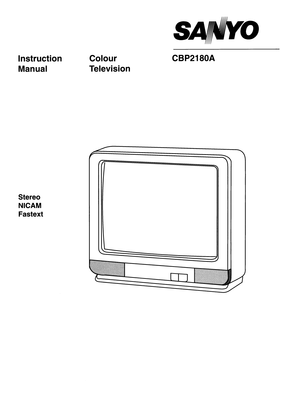 Sanyo CBP2180A Instruction Manual