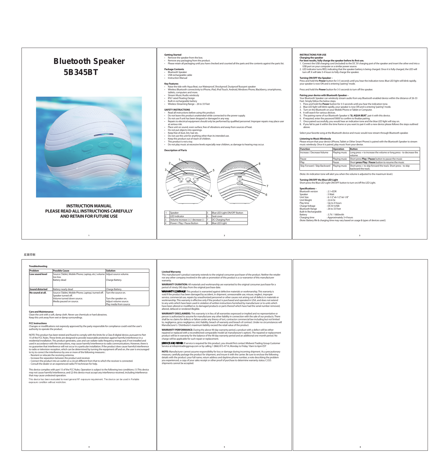 Eurosun 5B345BT User Manual