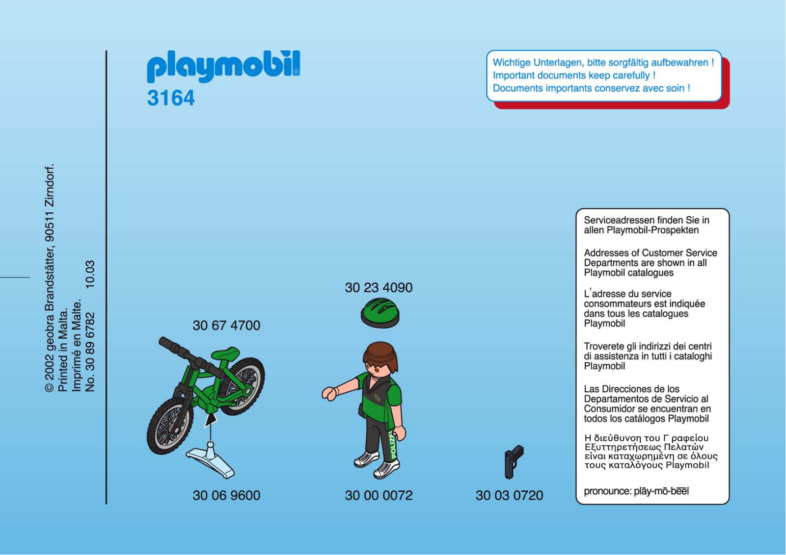 Playmobil 3168 Instructions