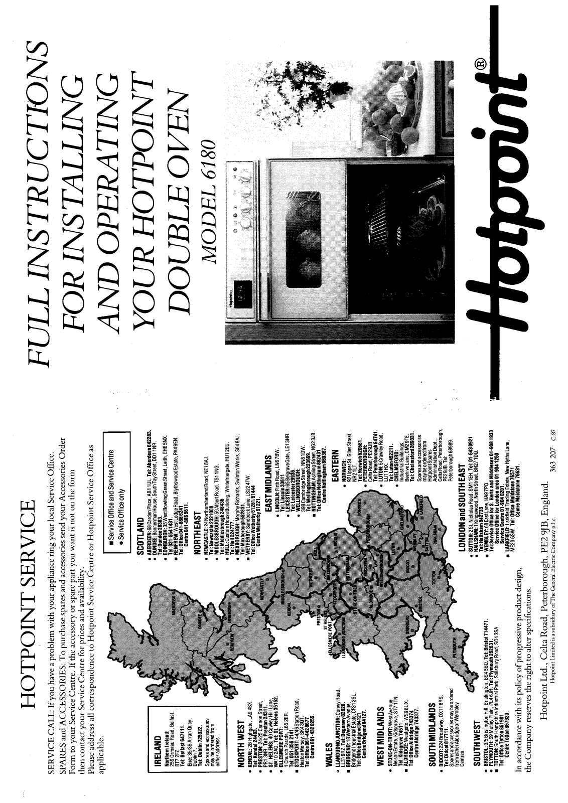 Hotpoint 6180 User Manual