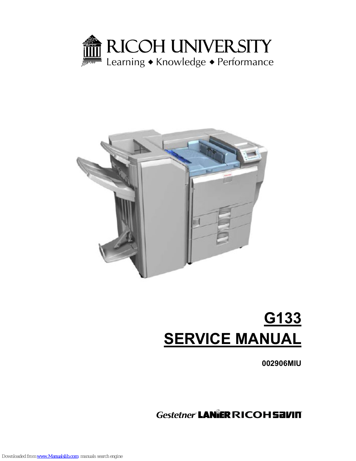 Ricoh G133 Service Manual