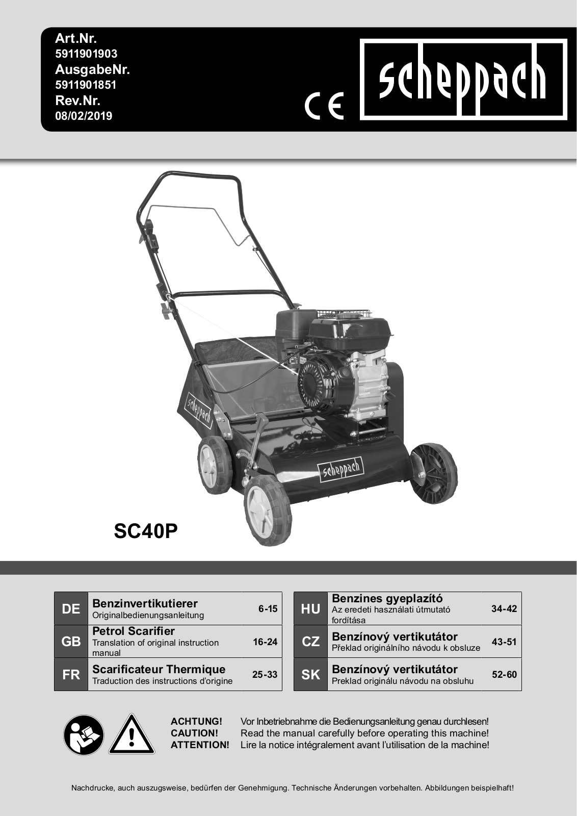 Scheppach SC 40 P User Manual