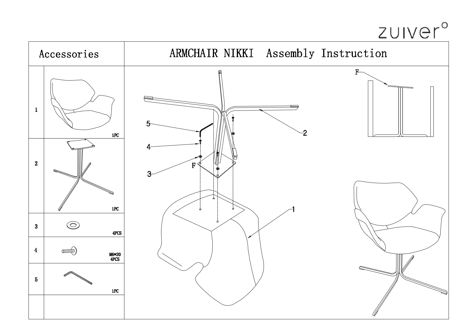 Zuiver ZIVE1063 Installation & Assembly - ManualMachine.com