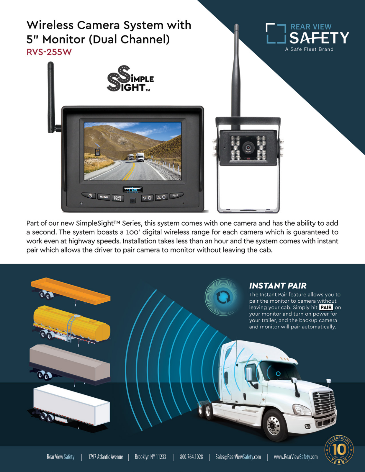 RVS Systems RVS-255W-A, RVS-255W-SC Specsheet