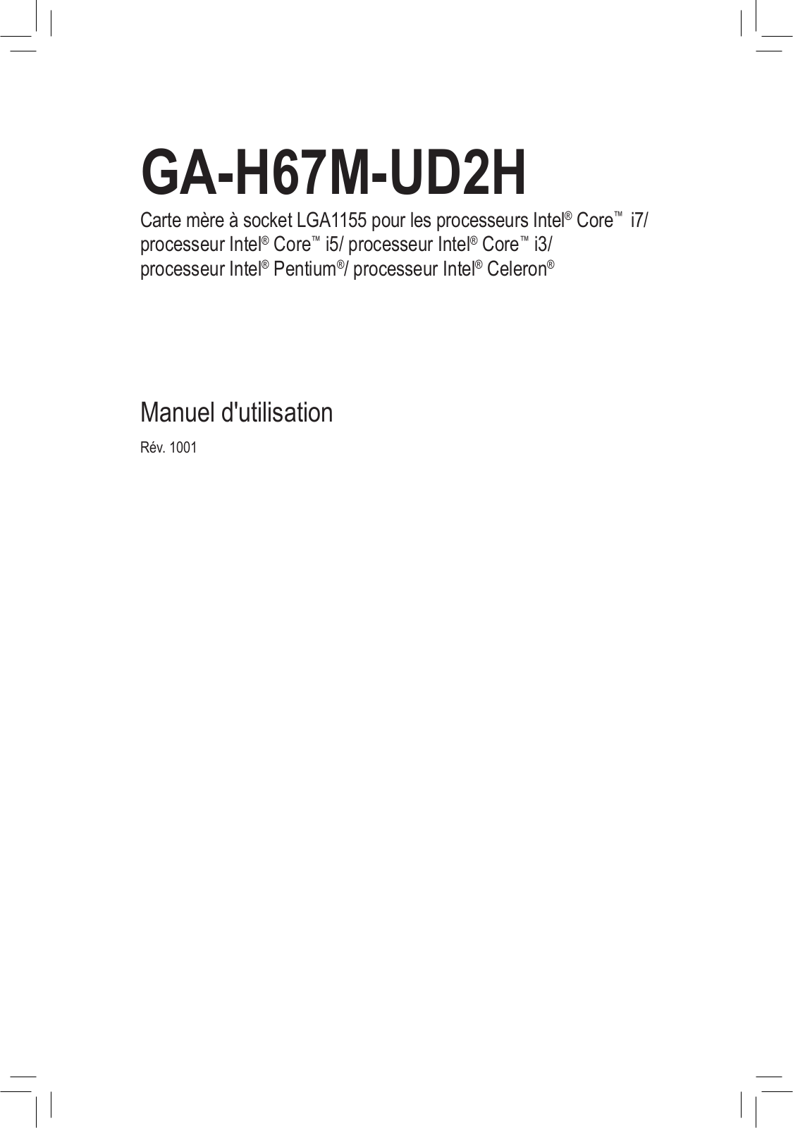 GIGABYTE GA-H67M-UD2H User Manual