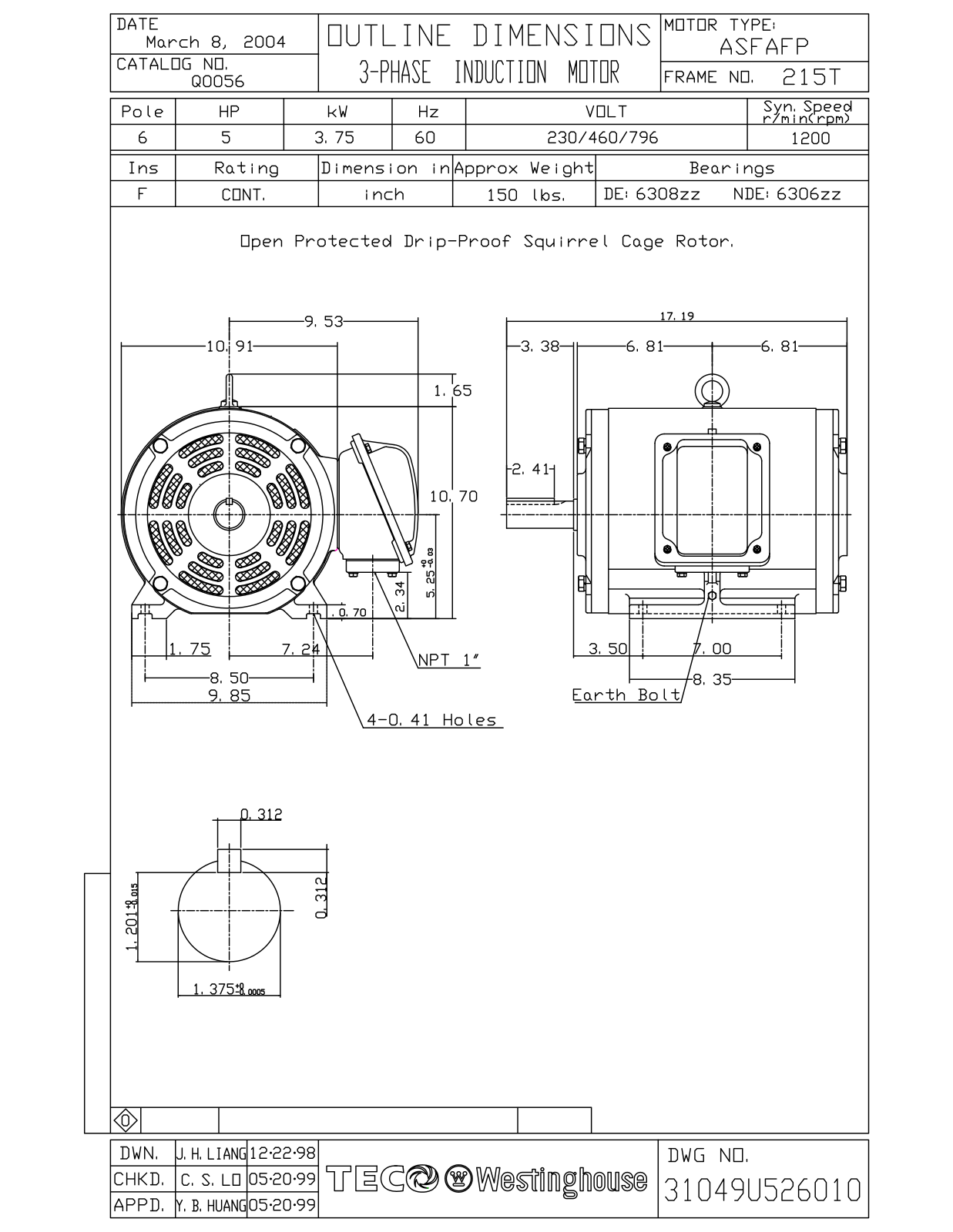 Teco Q0056 Reference Drawing