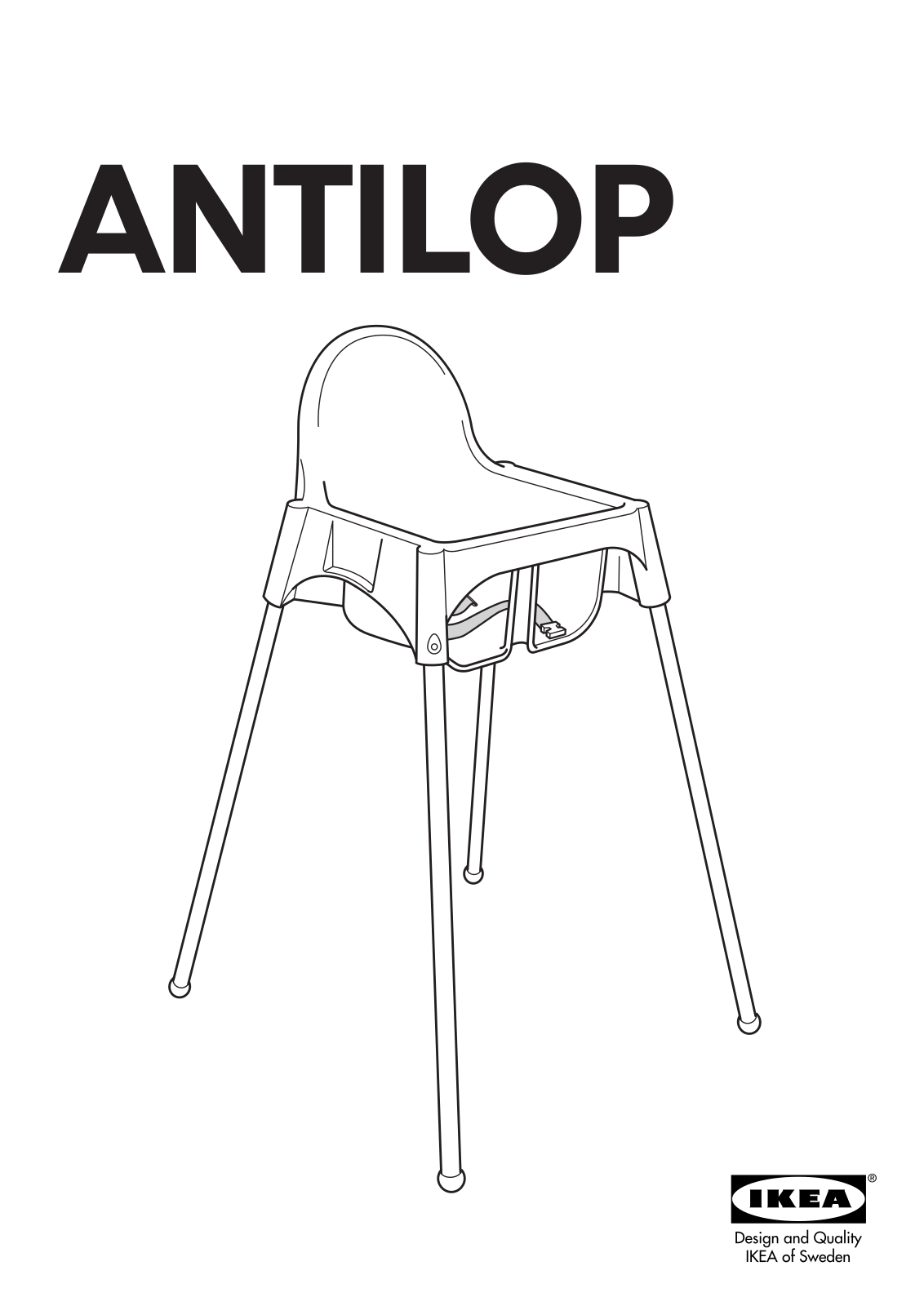 IKEA ANTILOP HIGH CHAIR/SAFTEY BELT User Manual