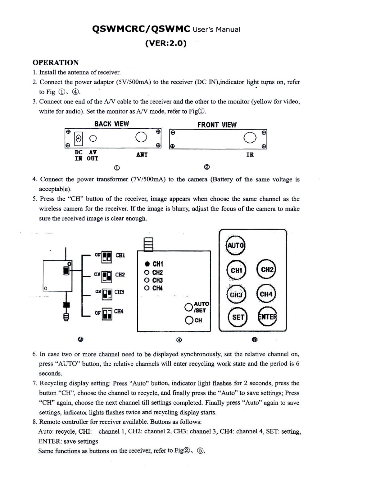 Q-See QSWMCRC, QSWMCRC4, QSWMC Technical Manual