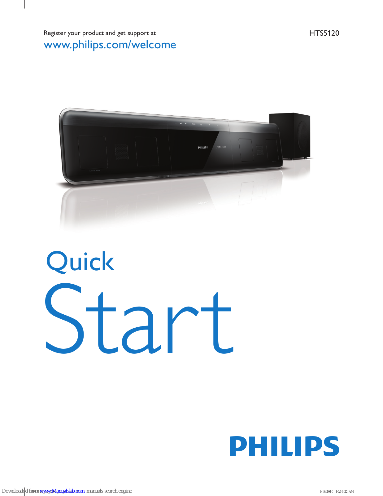 Philips HTS5120/12, HTS5120 Quick Start Manual - ManualMachine.com