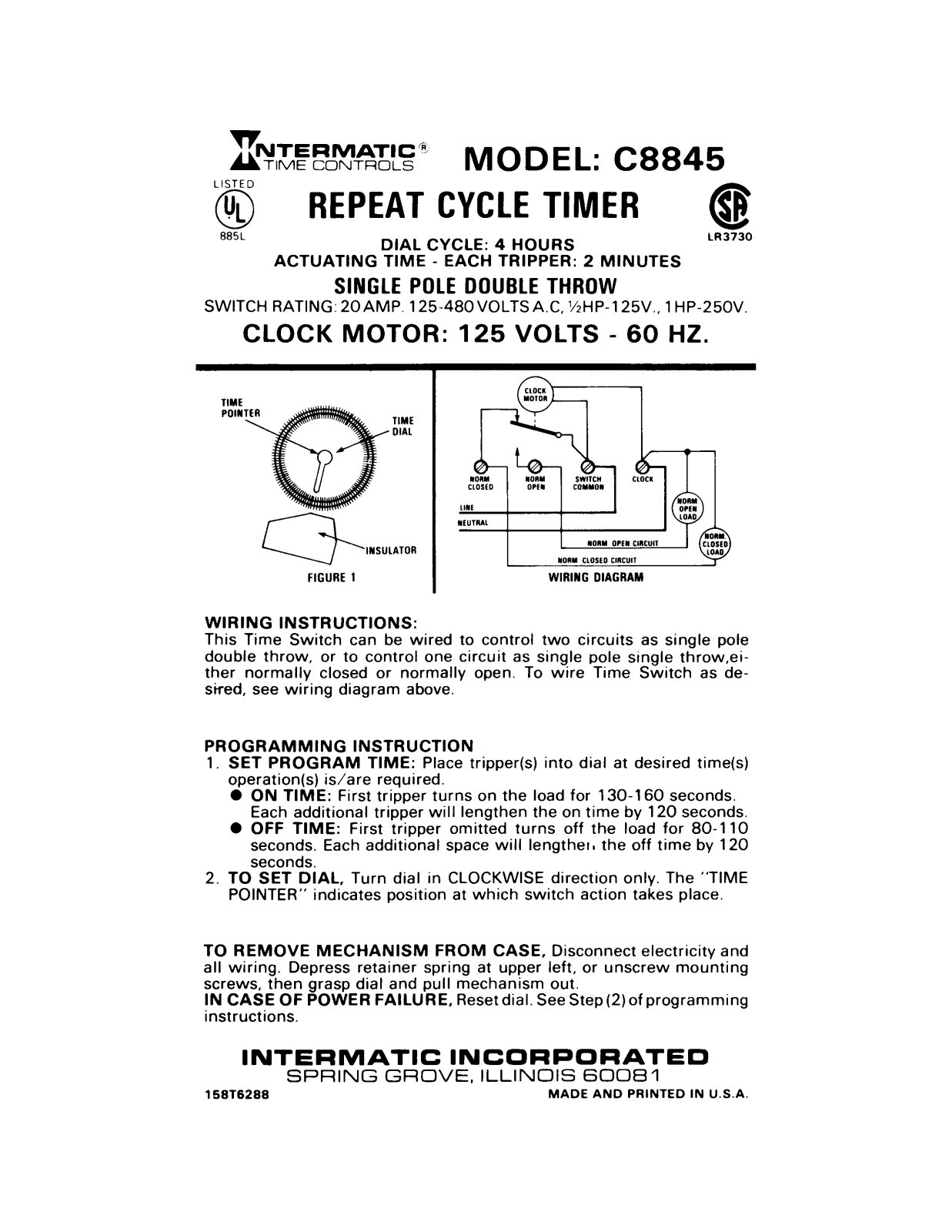 Intermatic C8845 User Manual