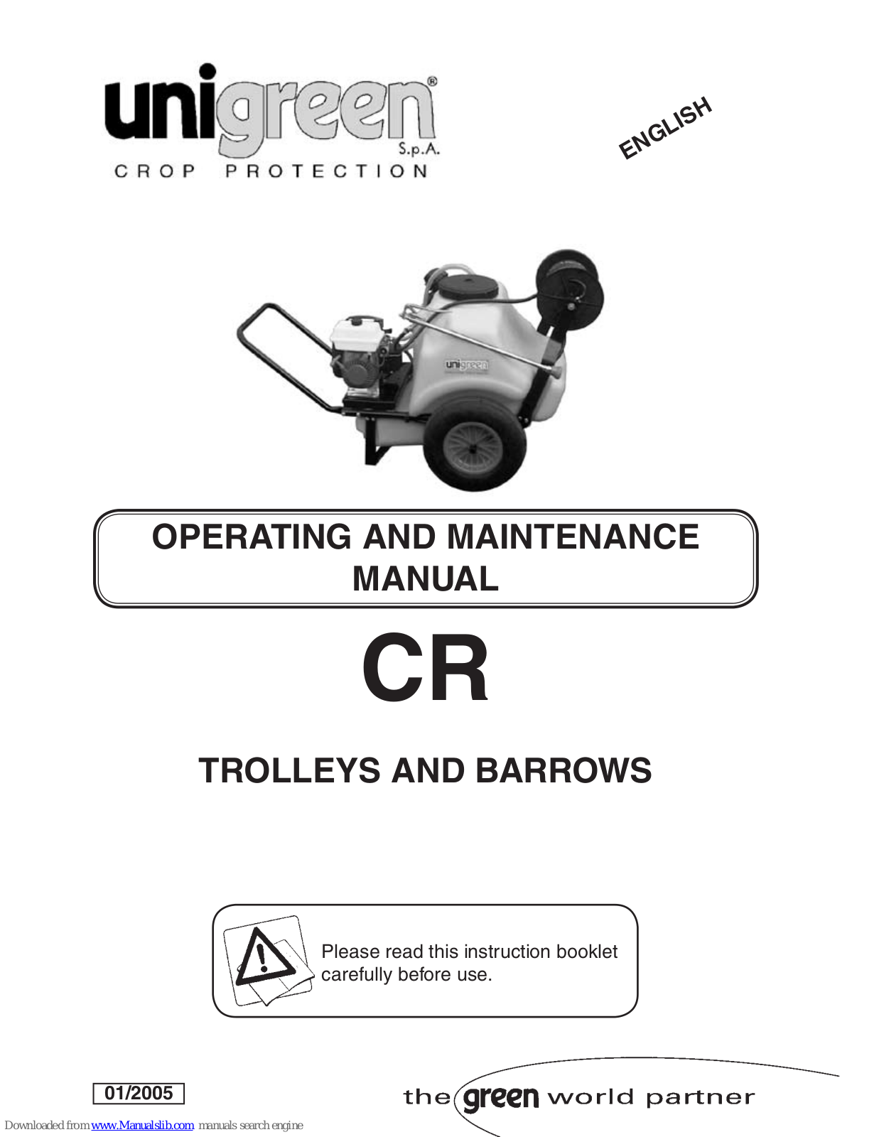 Unigreen CR 125P, CR 80 2R, CR 75 1R, CR 70 1R, CR 50P Operating And Maintenance Manual