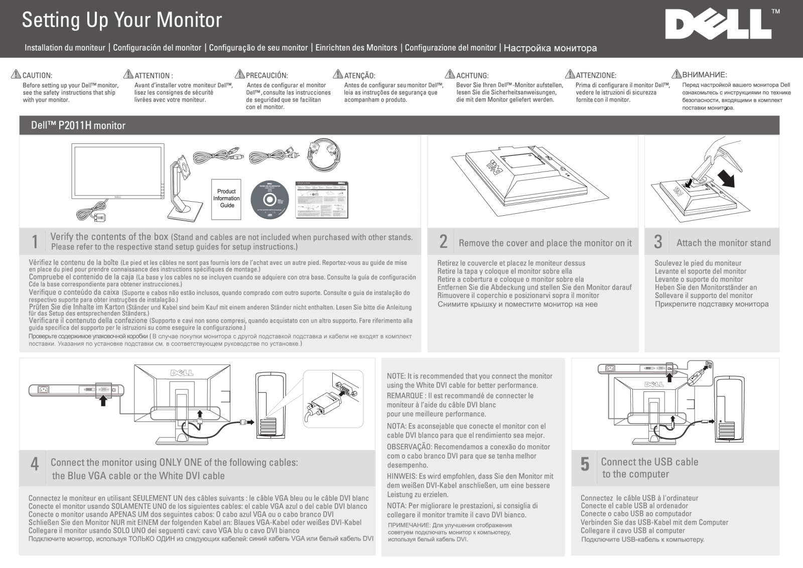 Dell P2011H User Manual