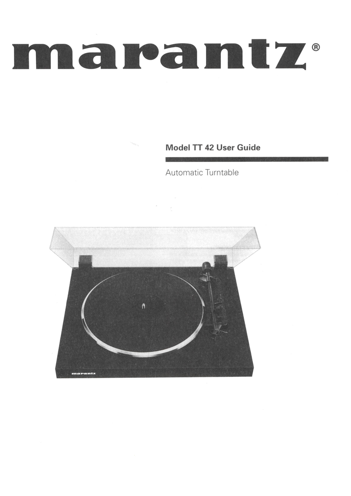 Marantz TT-42 Owners Manual