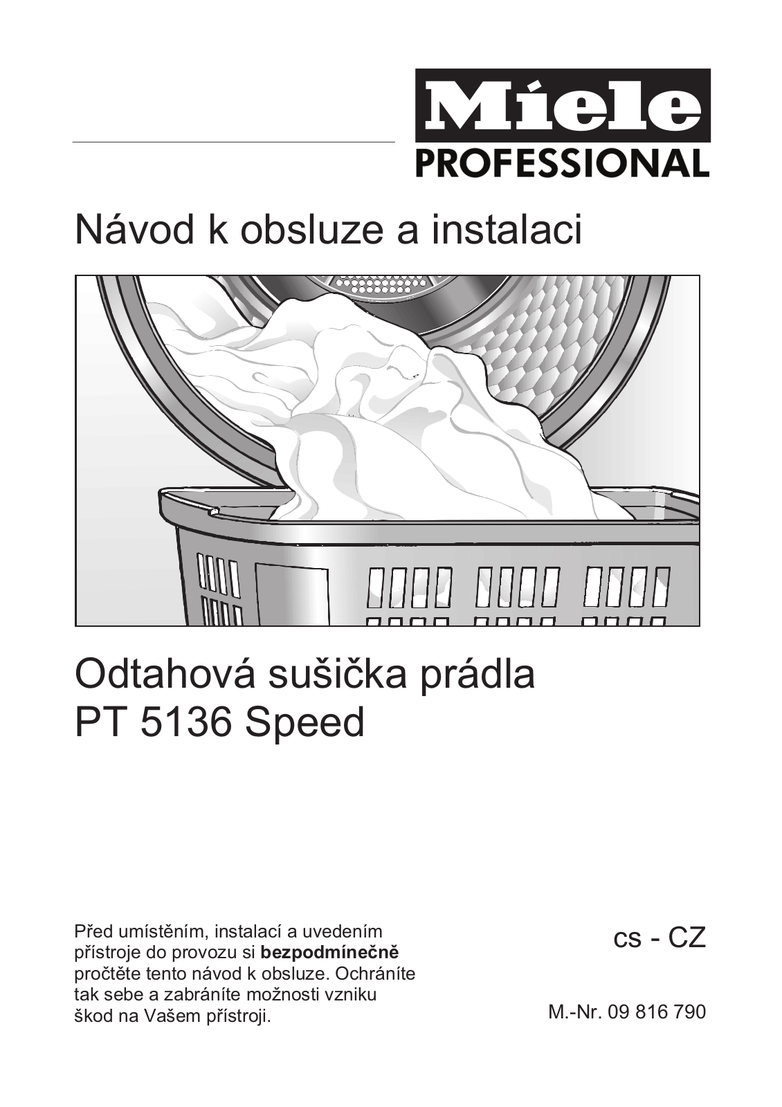 Miele PT5136 Speed User manual