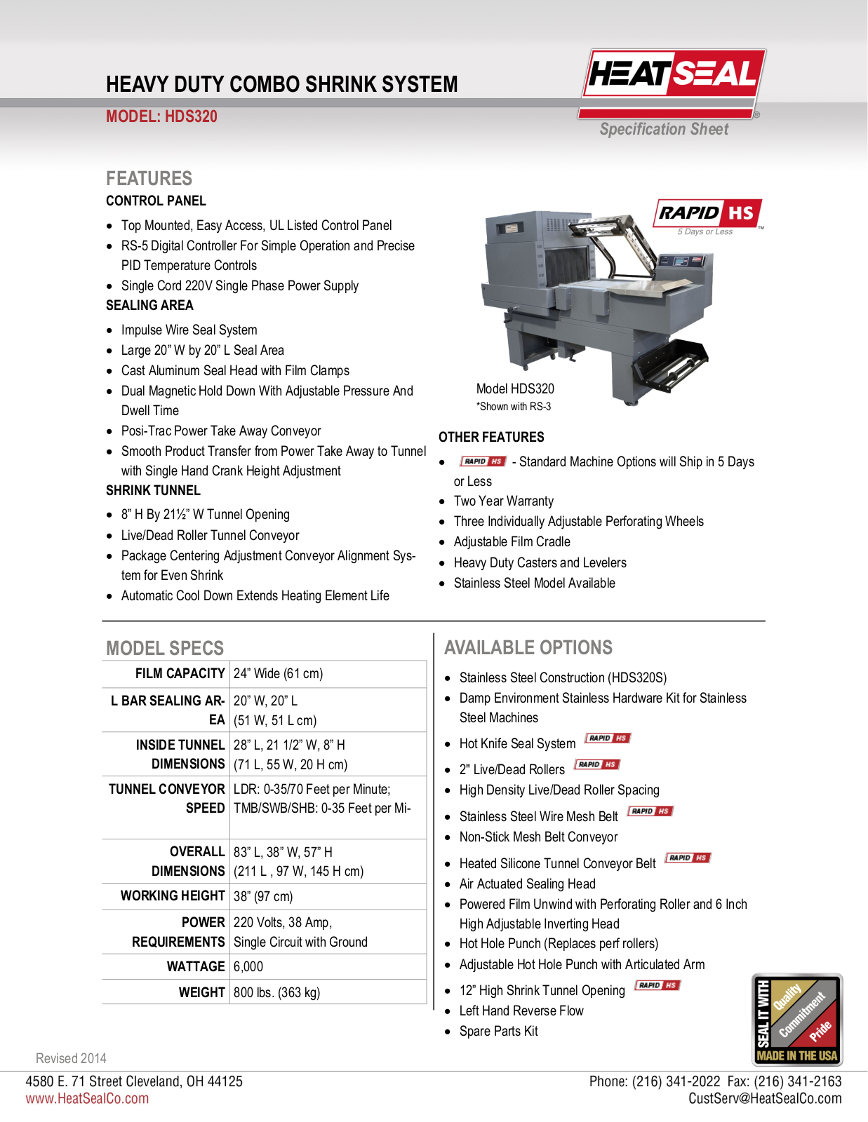 Heat Seal HDS-320 User Manual