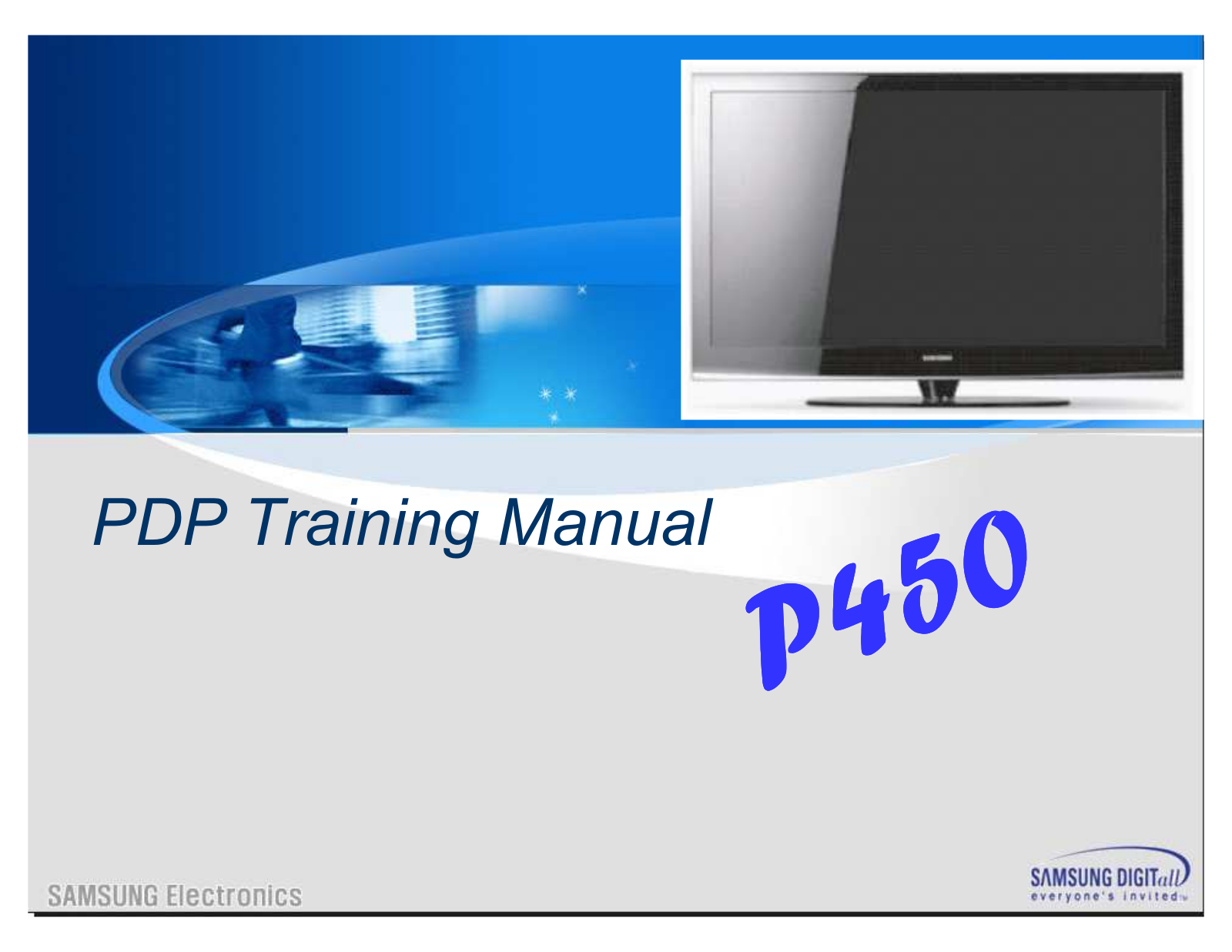 Samsung PB450 Series, PS50B450, PS42B450 Training Manual