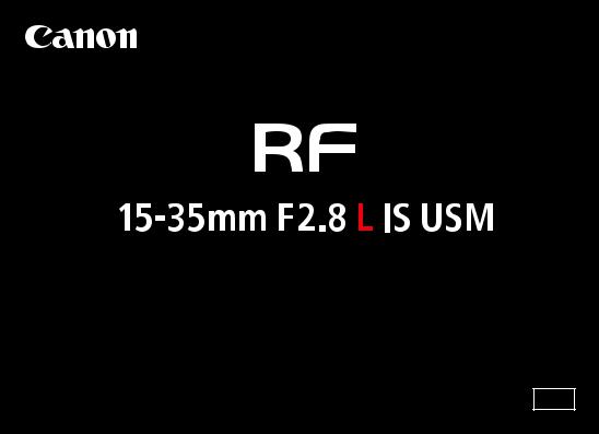 Canon RF 85mm f/1.2L USM User manual