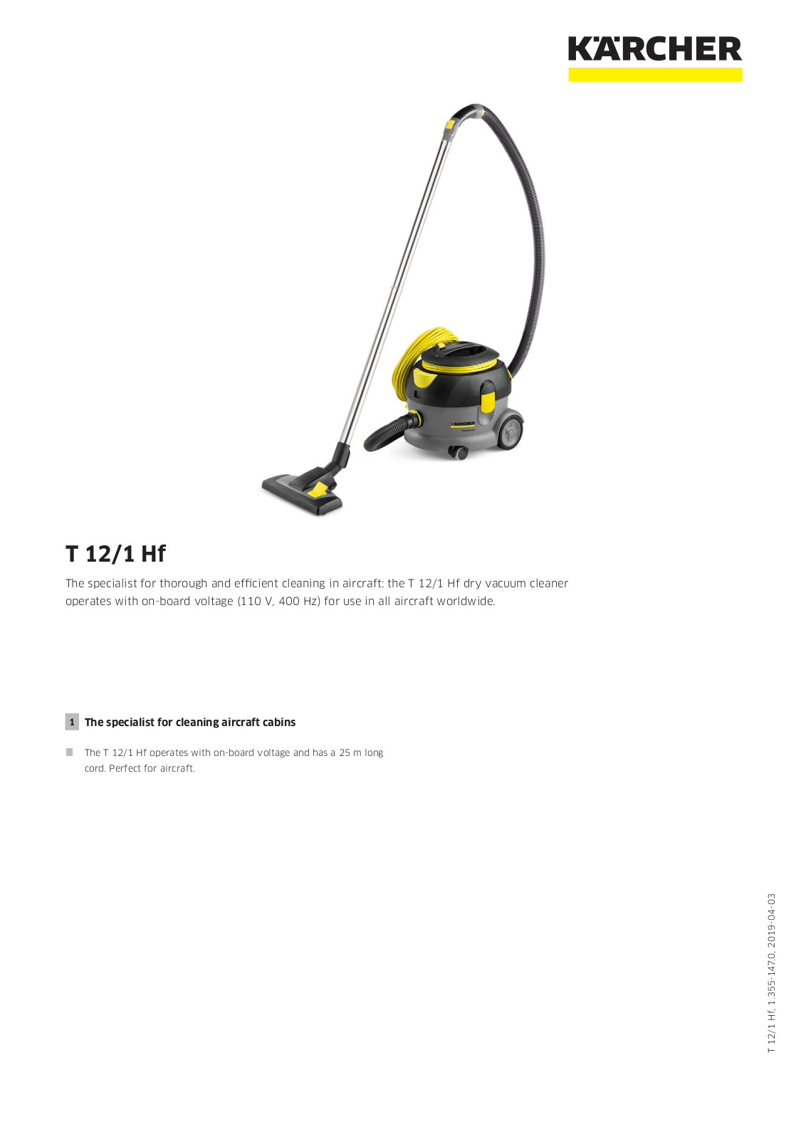 Kärcher T 12-1 Hf User Manual