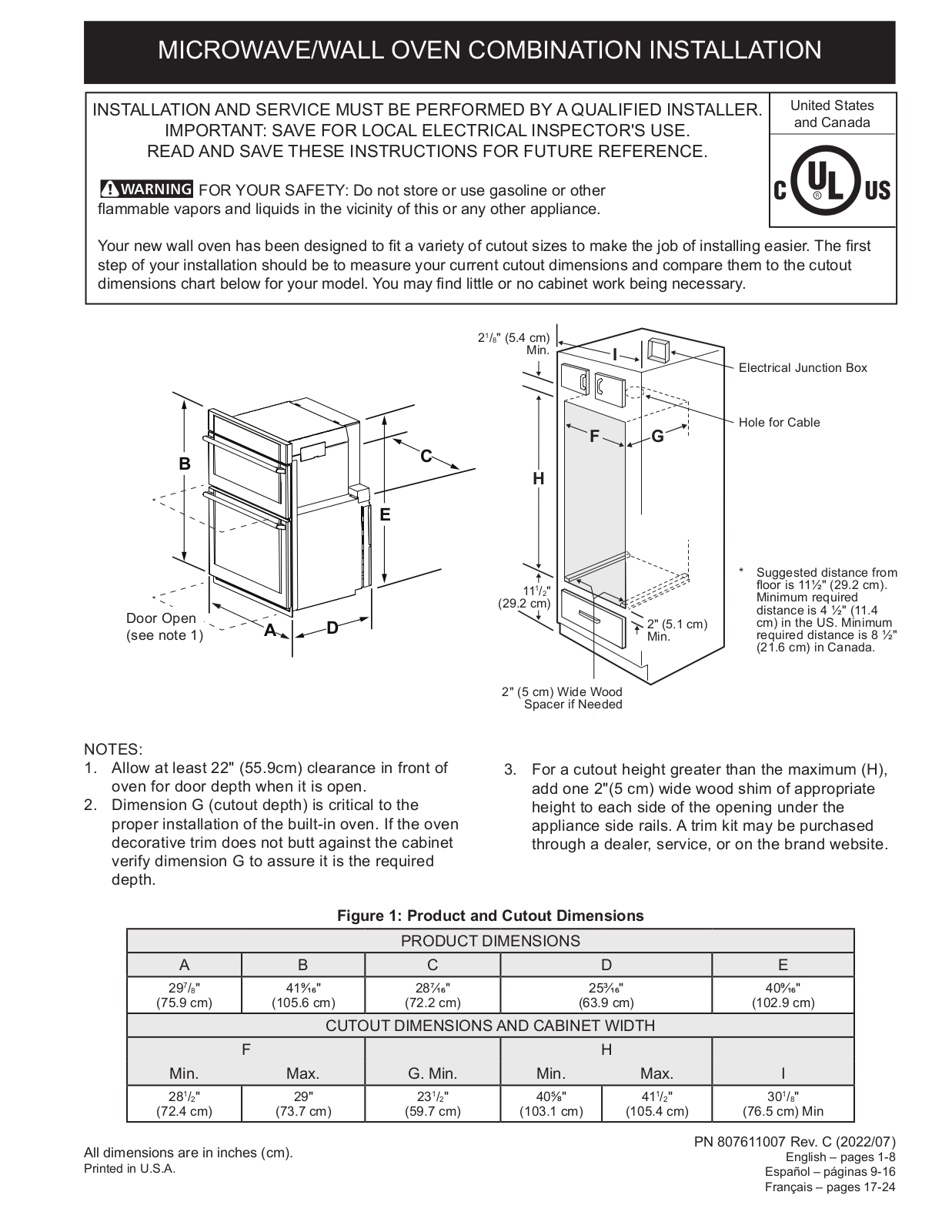 ELECTROLUX PCWM3080AF, ECWM3012AS, GCWM3067AD Installation guide - ManualMachine.com