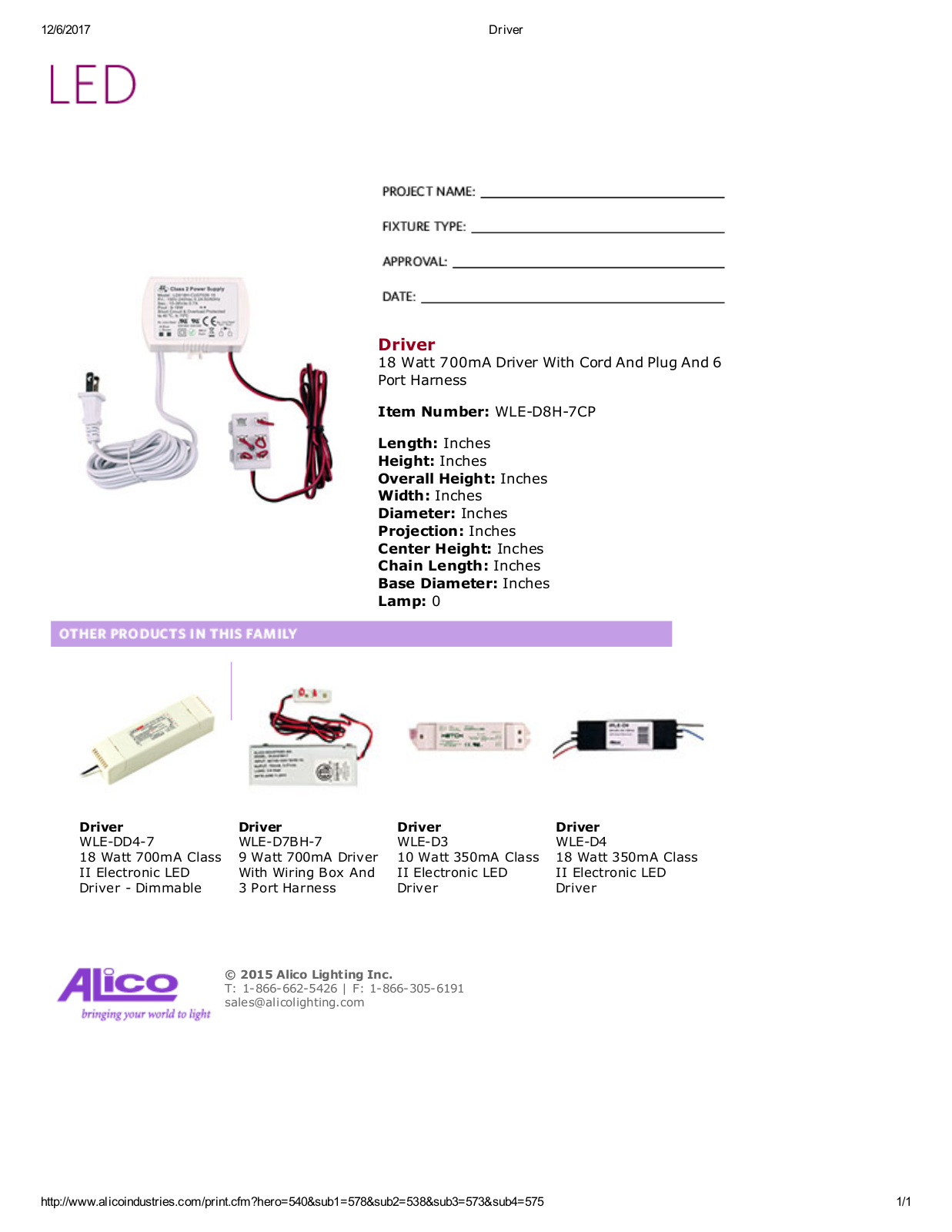 Alico LED1855 Specifications - ManualMachine.com