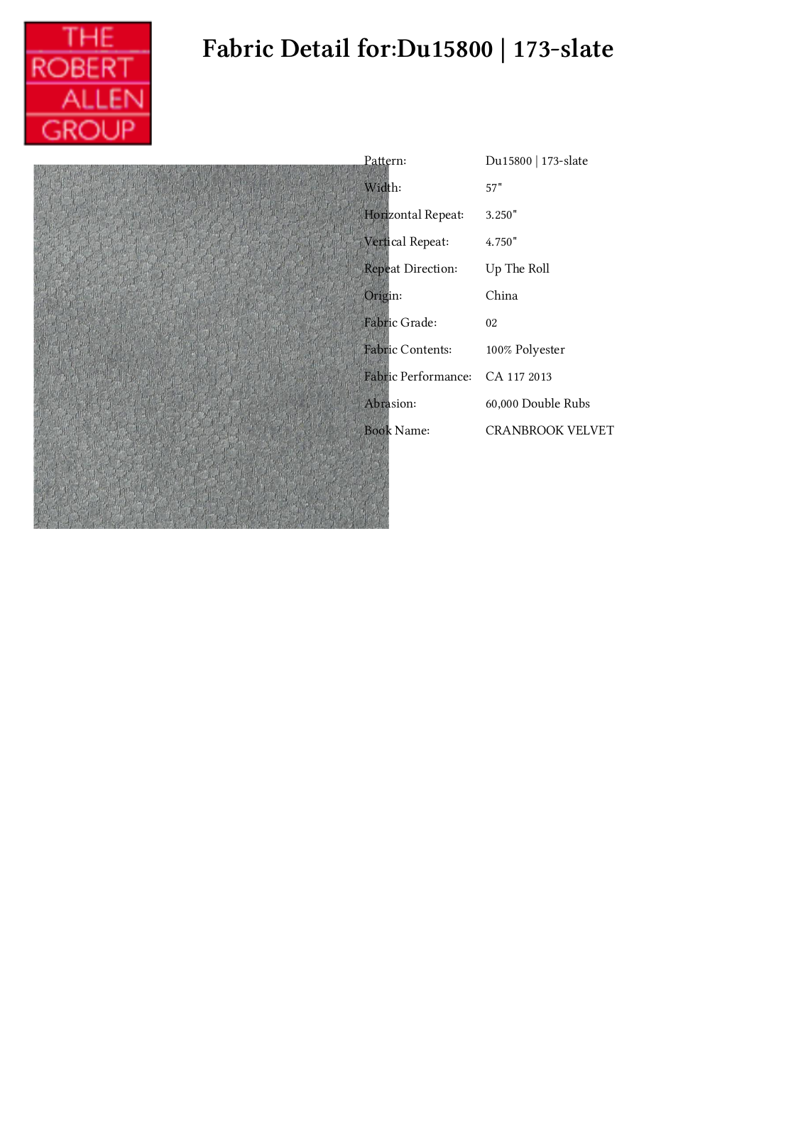 Duralee CRAL6984 Specifications - ManualMachine.com
