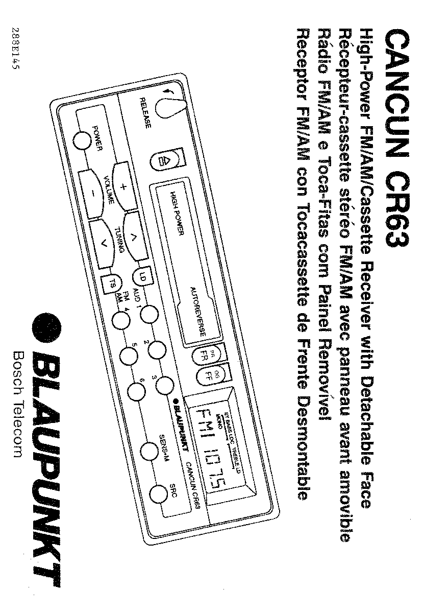 Blaupunkt CR63 User Manual
