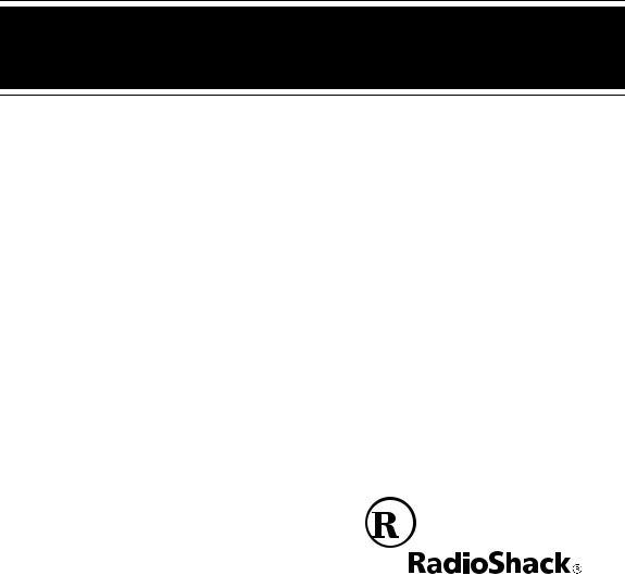 Radio Shack DX-396 User Manual