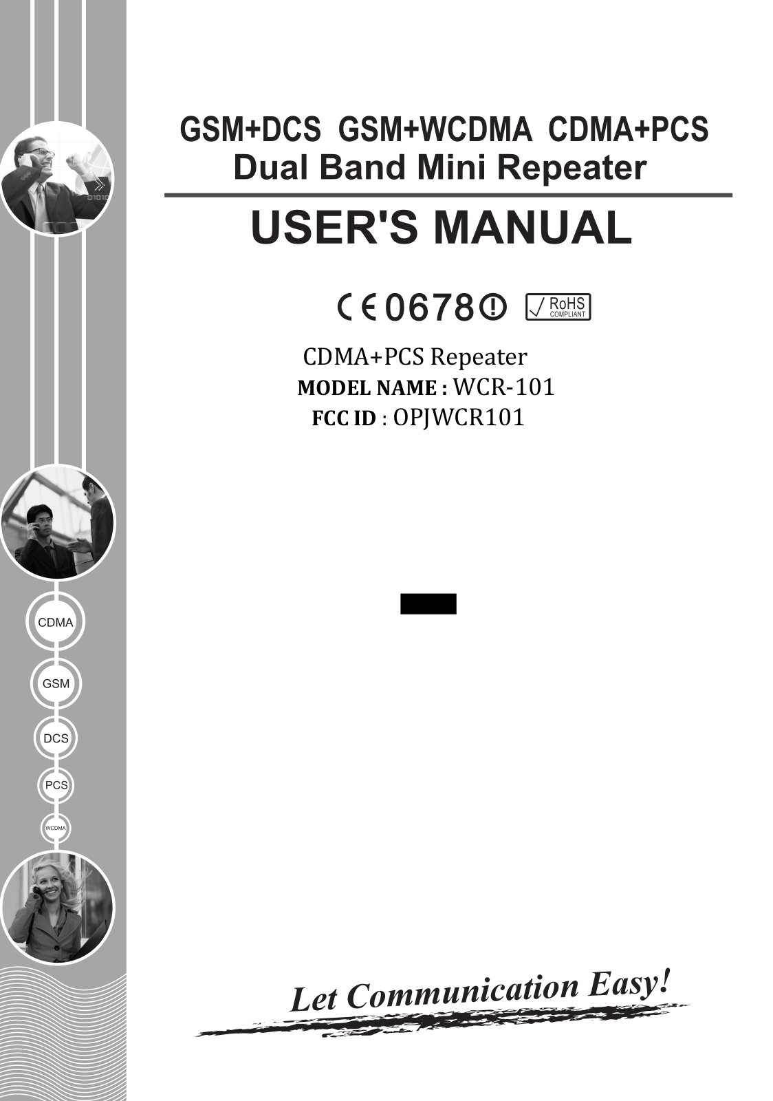 Luxonus WCR101 User Manual