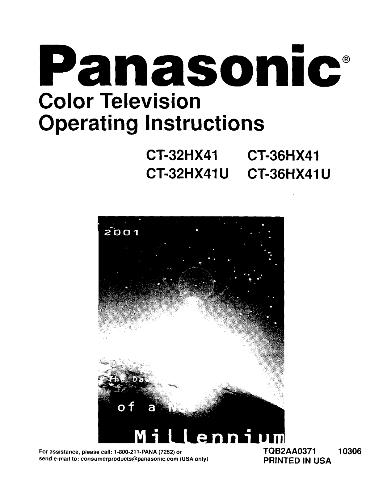 Panasonic CT-36HX41UE, CT-32HX41UE Owner’s Manual
