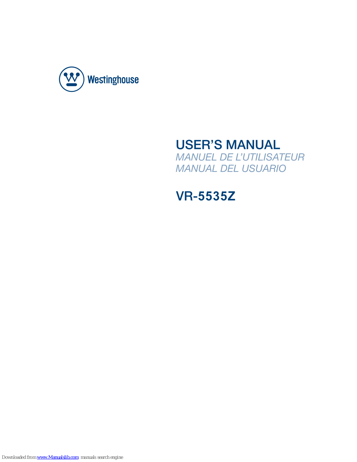 Westinghouse VR-5535Z User Manual