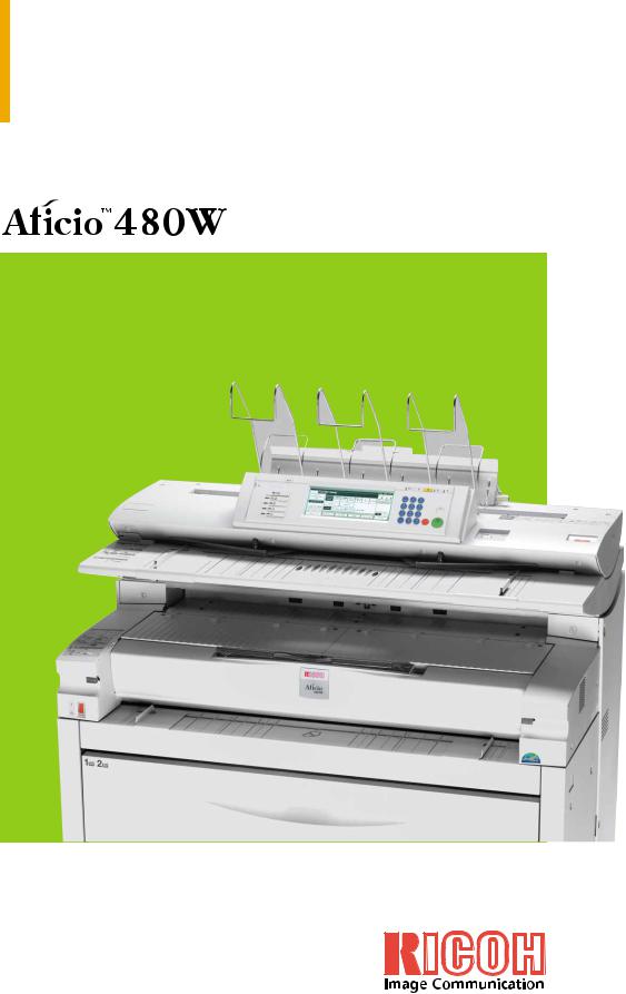 Ricoh AFICIO 480W SCANNER REFERENCE