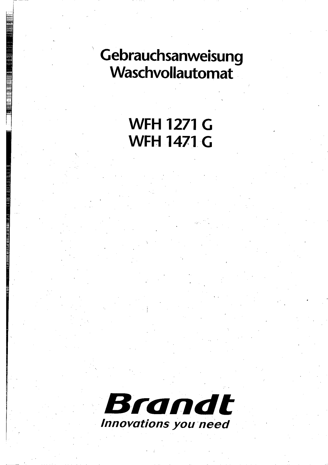 BRANDT WFH1271 User Manual