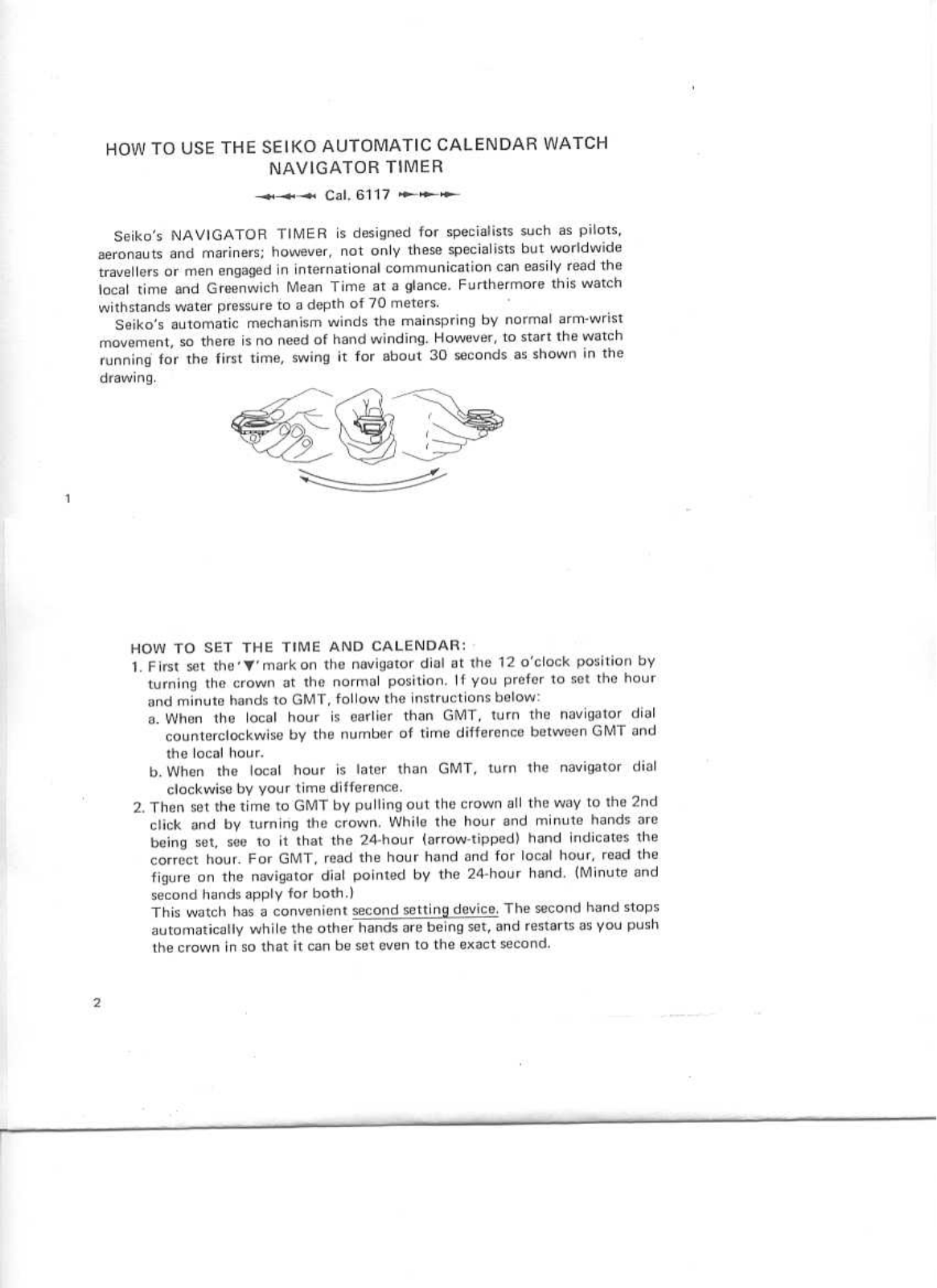 Seiko 6117 User Manual