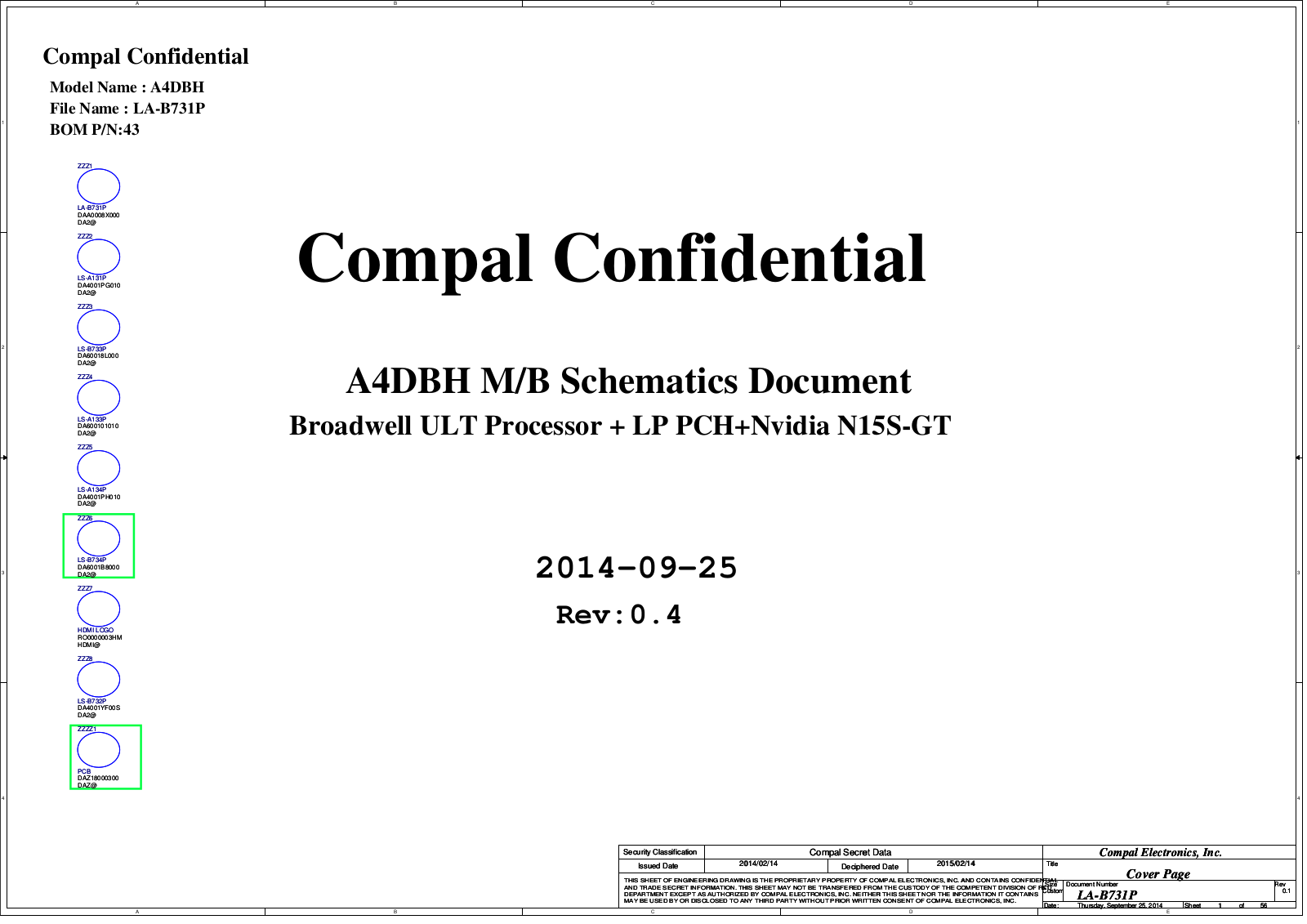 ACER TravelMate P645 Schematics