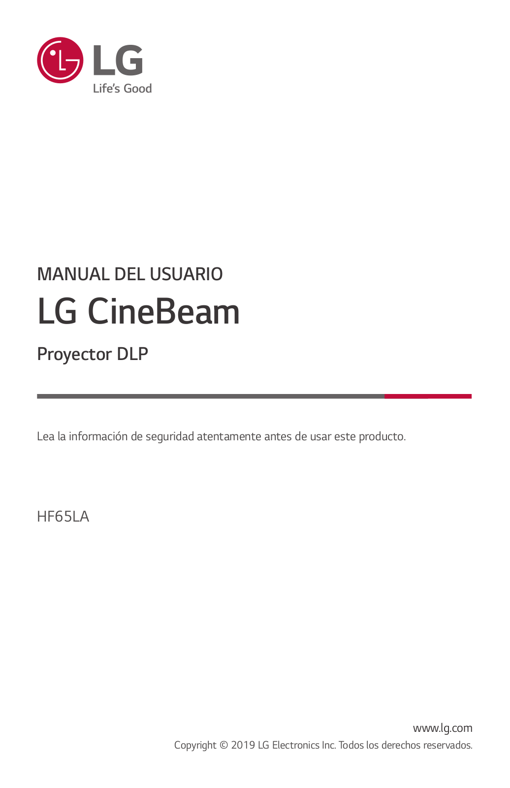 LG HF65LA Owner's Manual