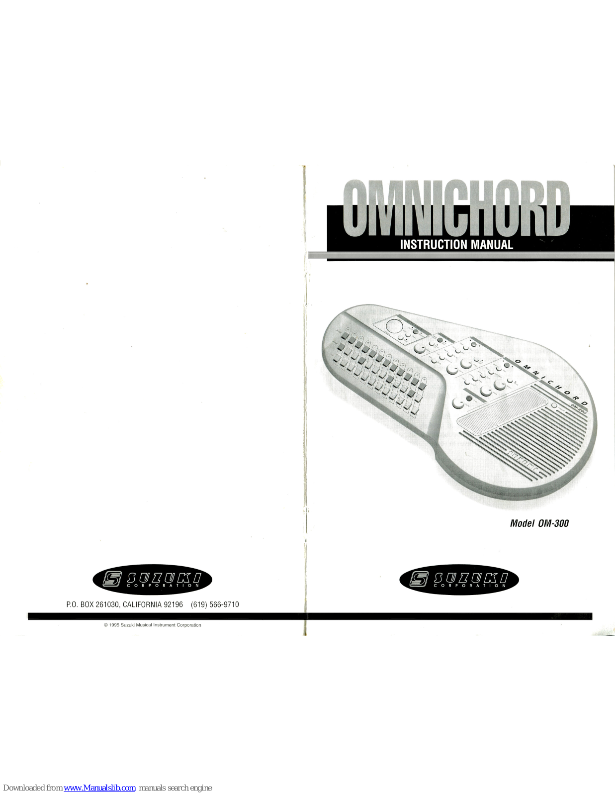 Suzuki OM-300 Omnichord Instruction Manual