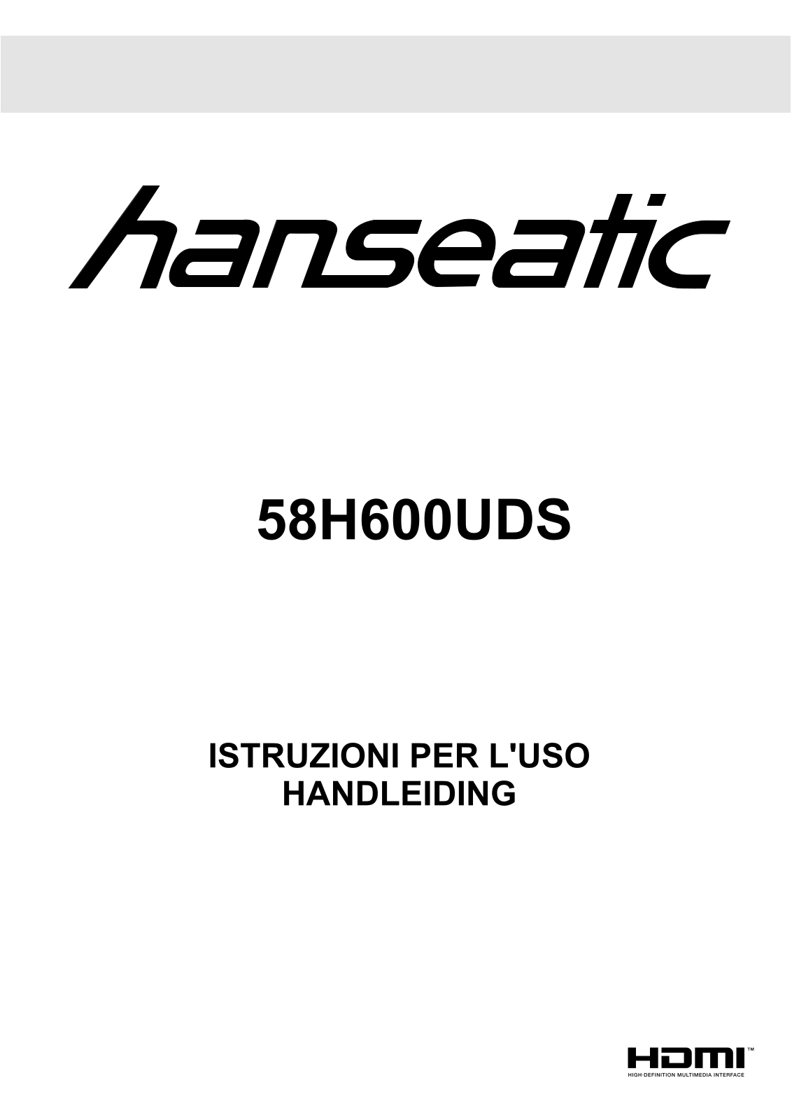 Hanseatic 58H600UDS operation manual