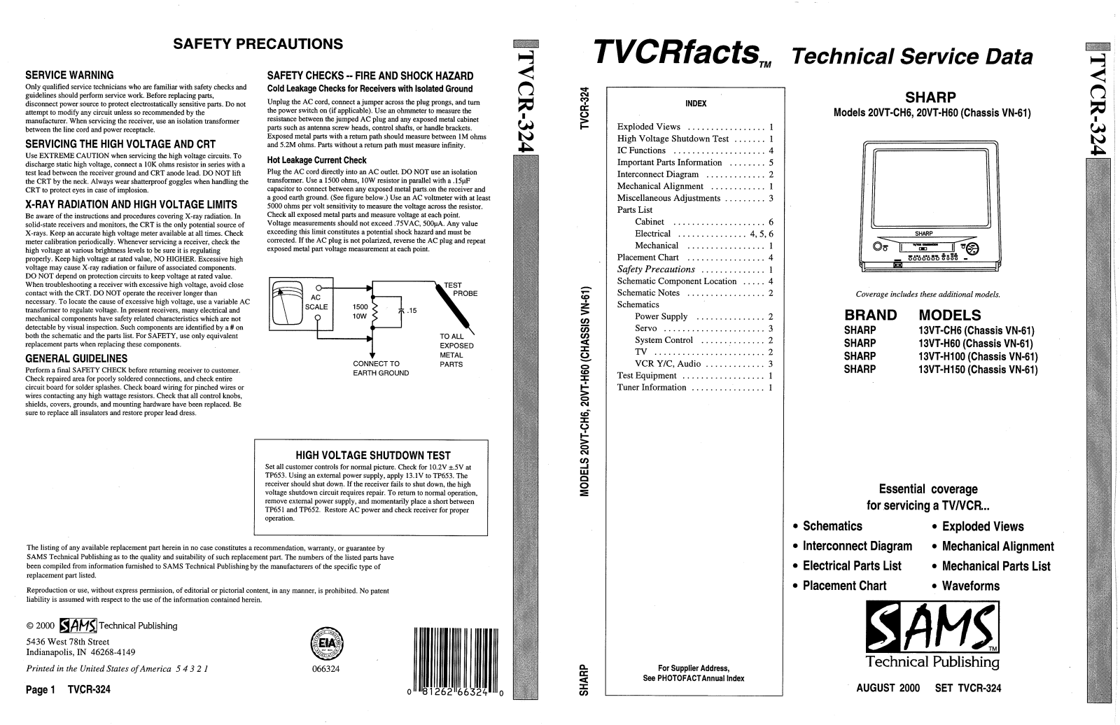 Sharp tvcr324 schematic