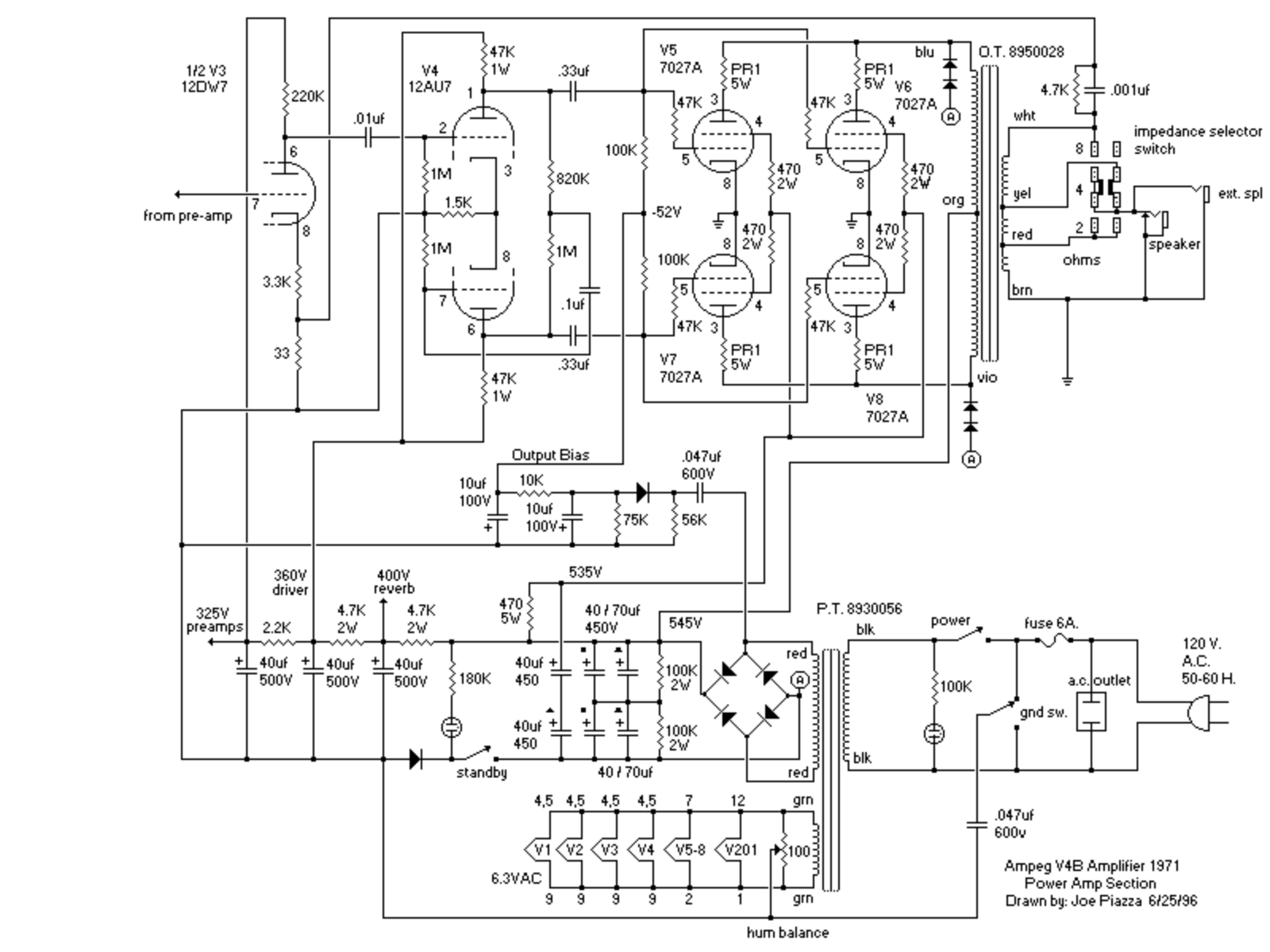 Ampeg v4bpowramp schematic - ManualMachine.com