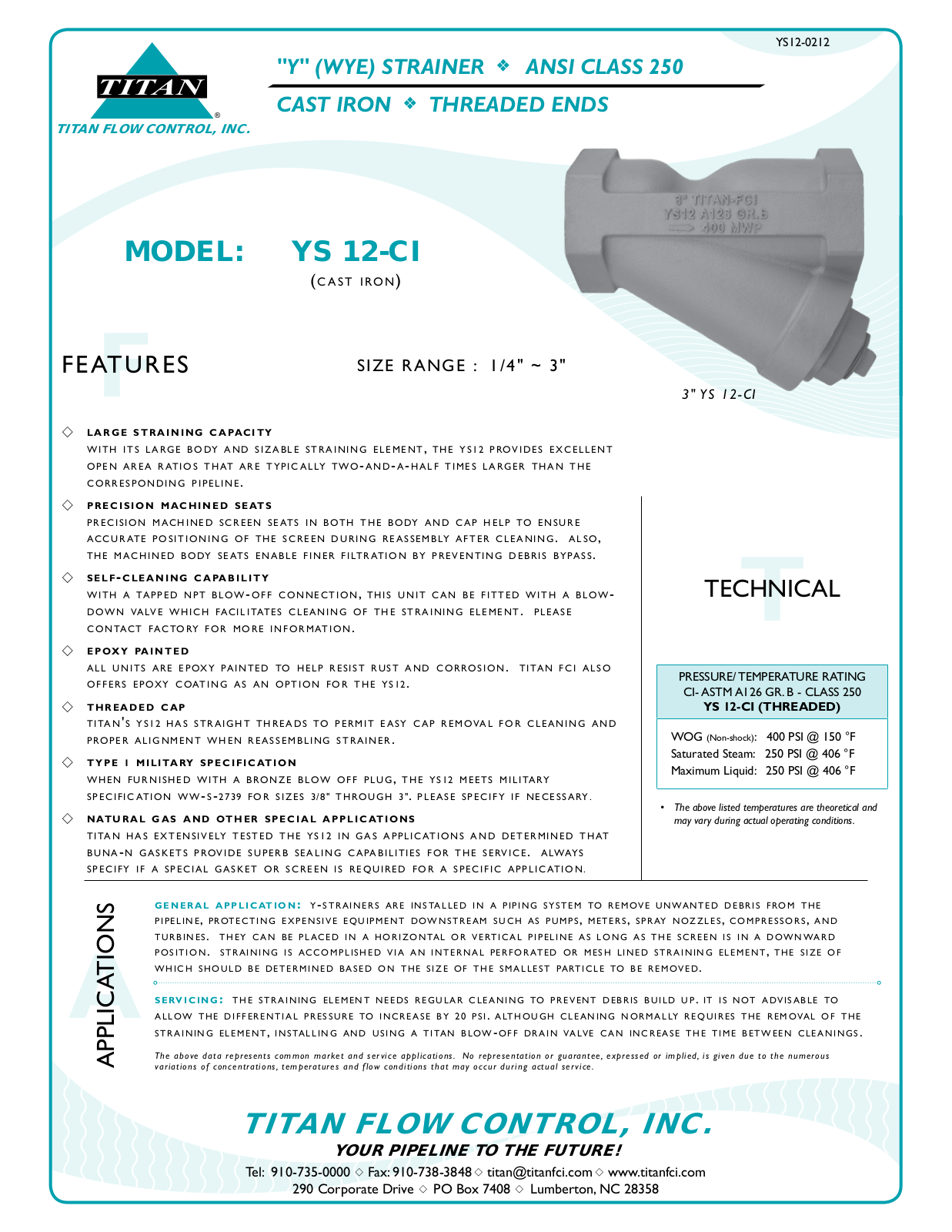 Control Products YS12-CI User Manual