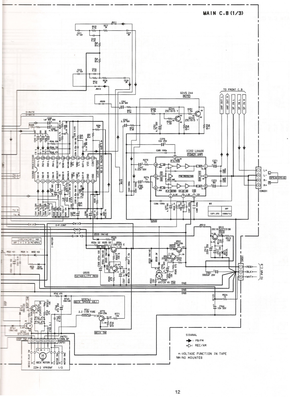 Aiwa CA-DW237, CA-DW239 Schematic