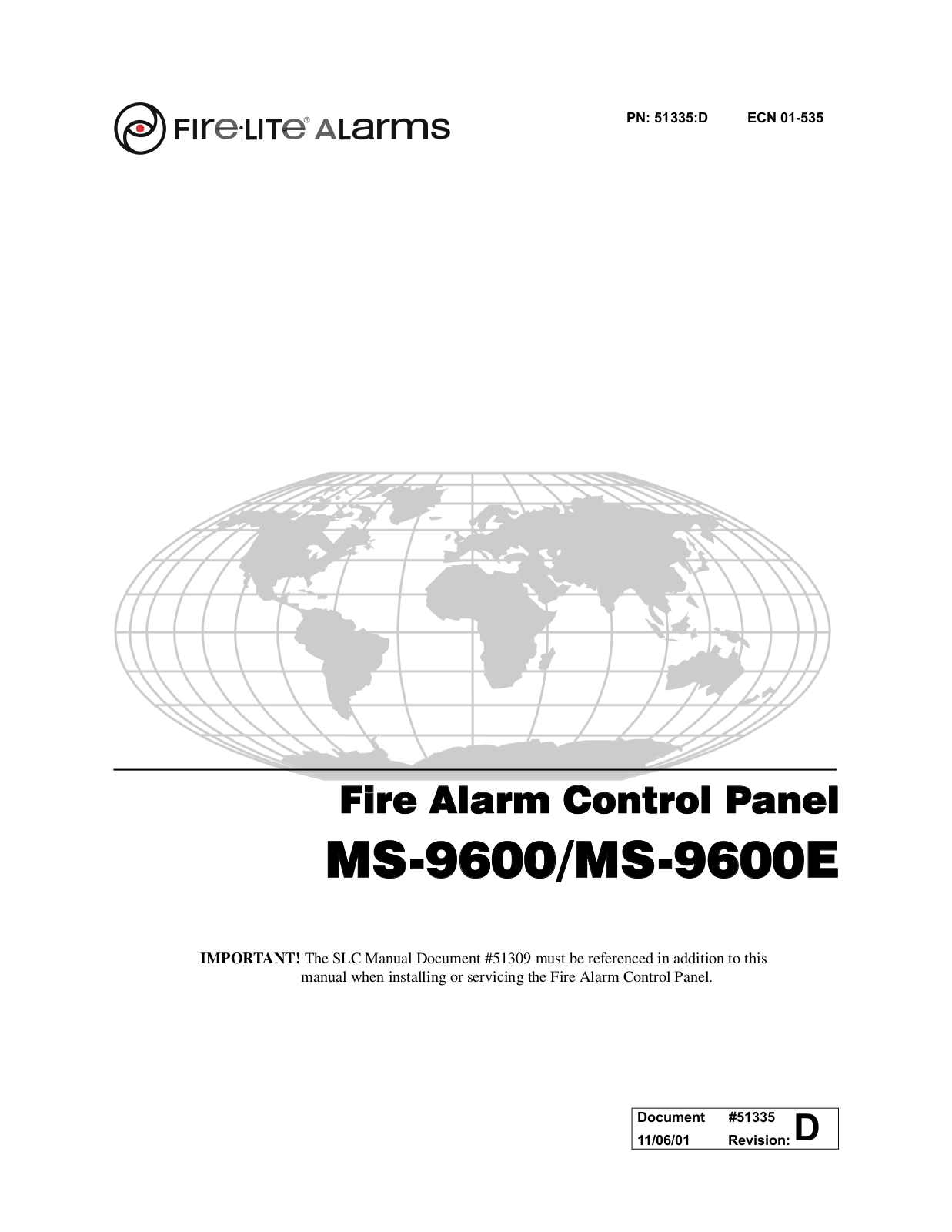 Fire-Lite Alarms MS-9600 User Manual