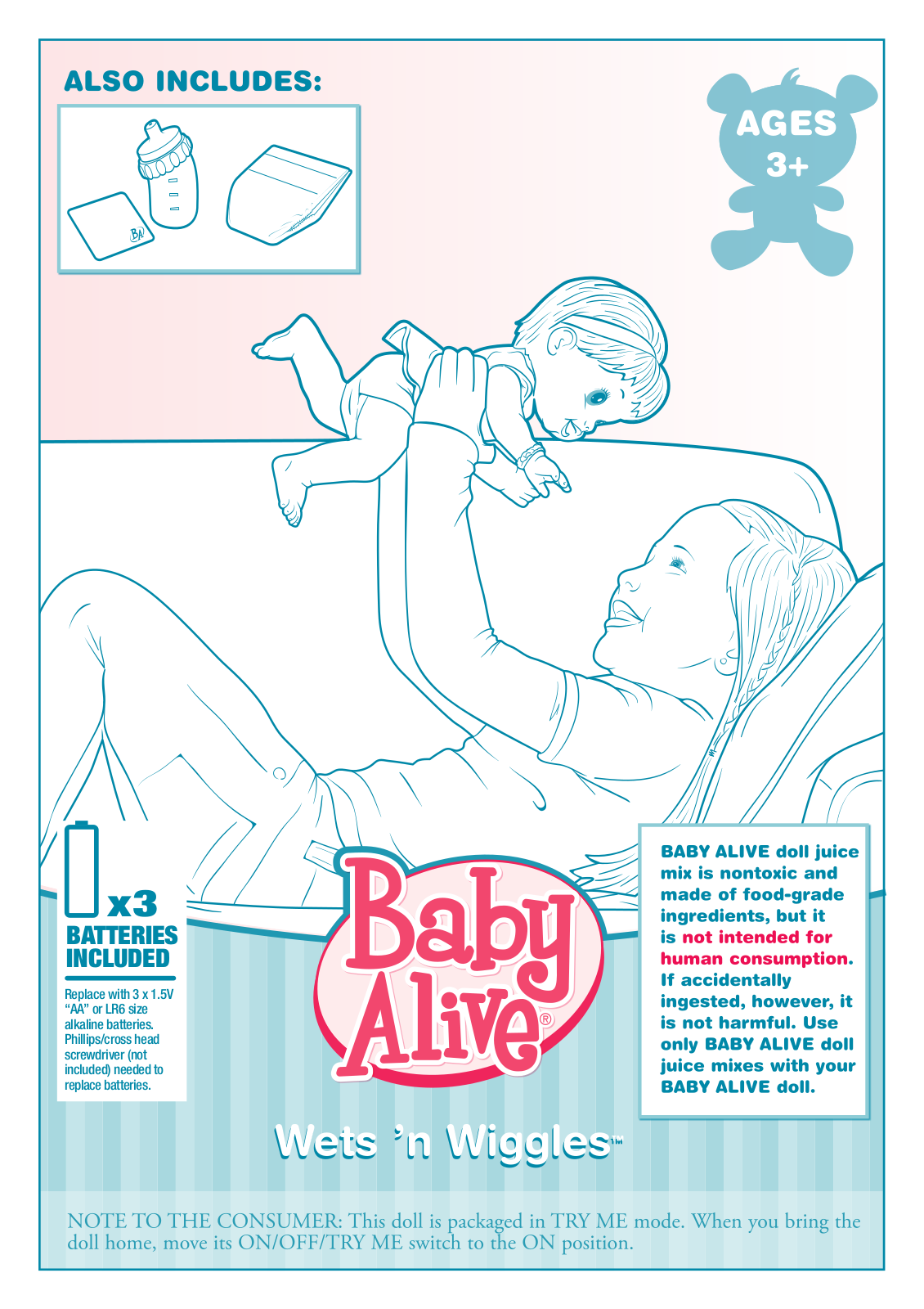 HASBRO Baby Alive Wets and Wiggles 35586 User Manual