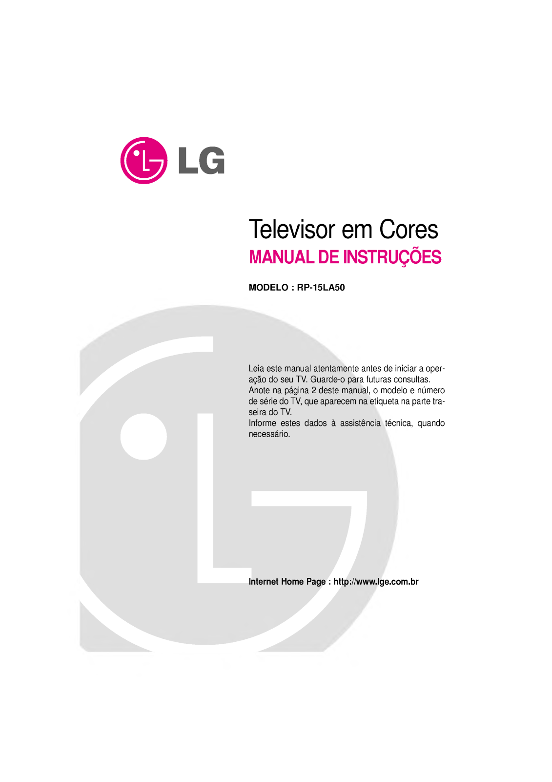 Lg RP-15LA50 User Manual